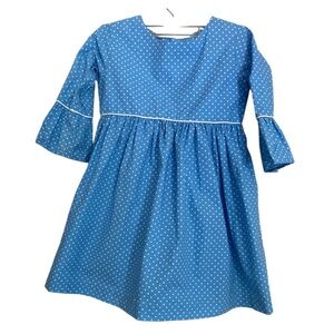 Eleanor Rose Blue A-line Bell Sleeve Dress